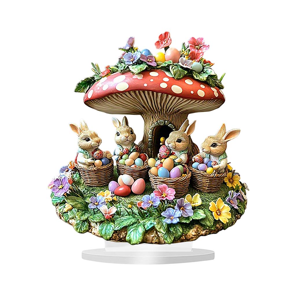 Ovo de Páscoa Coelho Enfeite de Chão, Decoração Vintage