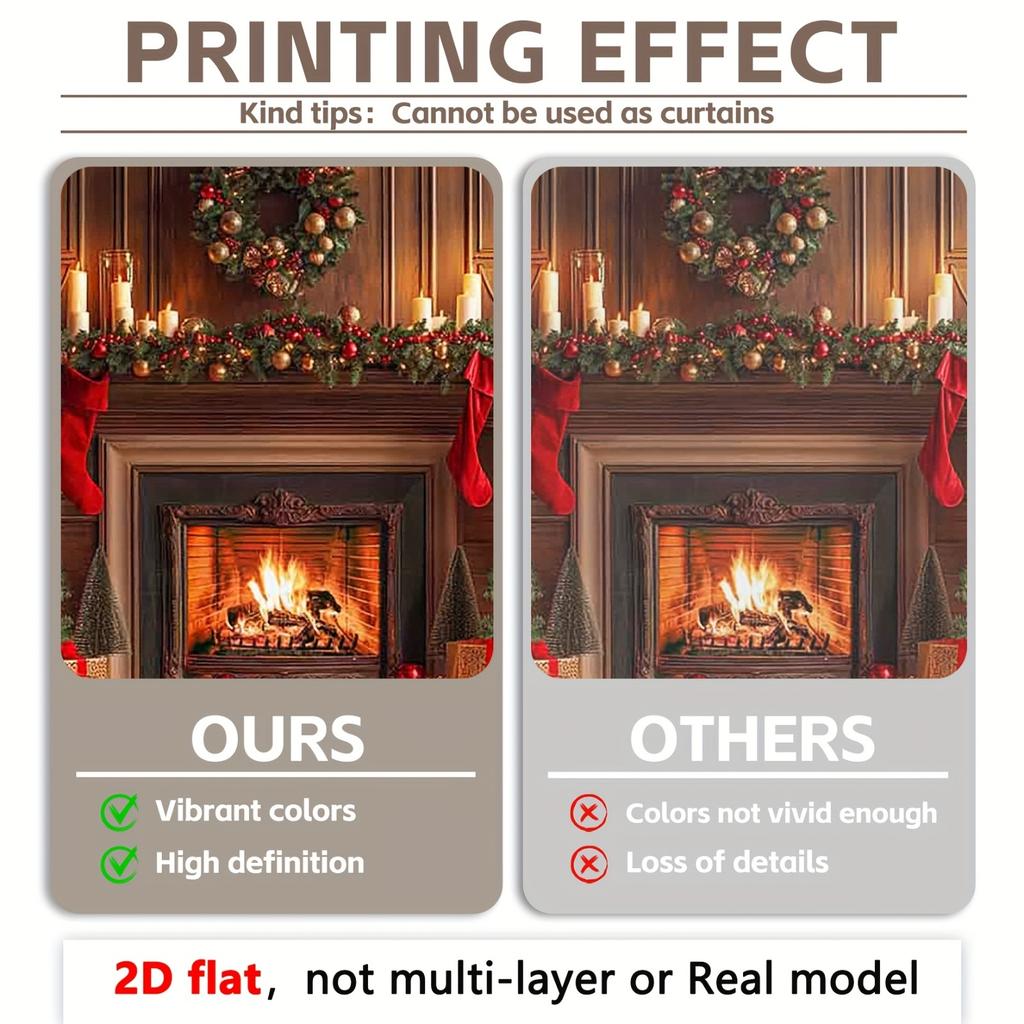 Christmas Fireplace Decoration Background Winter Photography Backdrop Decorations For Photo Studio Photo Booth Christams Party