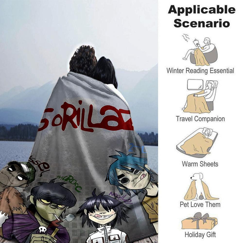 1pc Russel 2 D Throw Blanket Soft Flannel, Cozy All Season Polyester Perfect for Home, Office