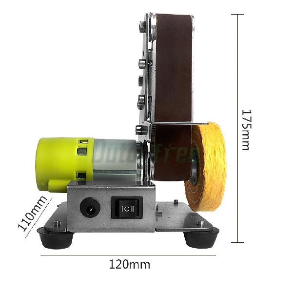 110V/220V Desktop Vertical Mini Electric Abrasive Belt Sandpaper Polishing Machine DIY Angle Grinder Sharpening Machine