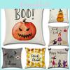 Uniquely Designed Halloween Themed Cushion Cover Crafted From Durable Linen Material