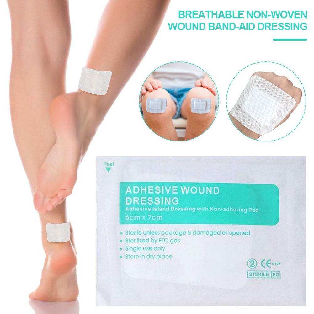 6x7cm 6x10cm Groß Atmungsaktiv Selbstklebend Vliesstoffe Wundverband Pflaster Verband Wunde Erste Hilfe Wundhämostase Verband Stick