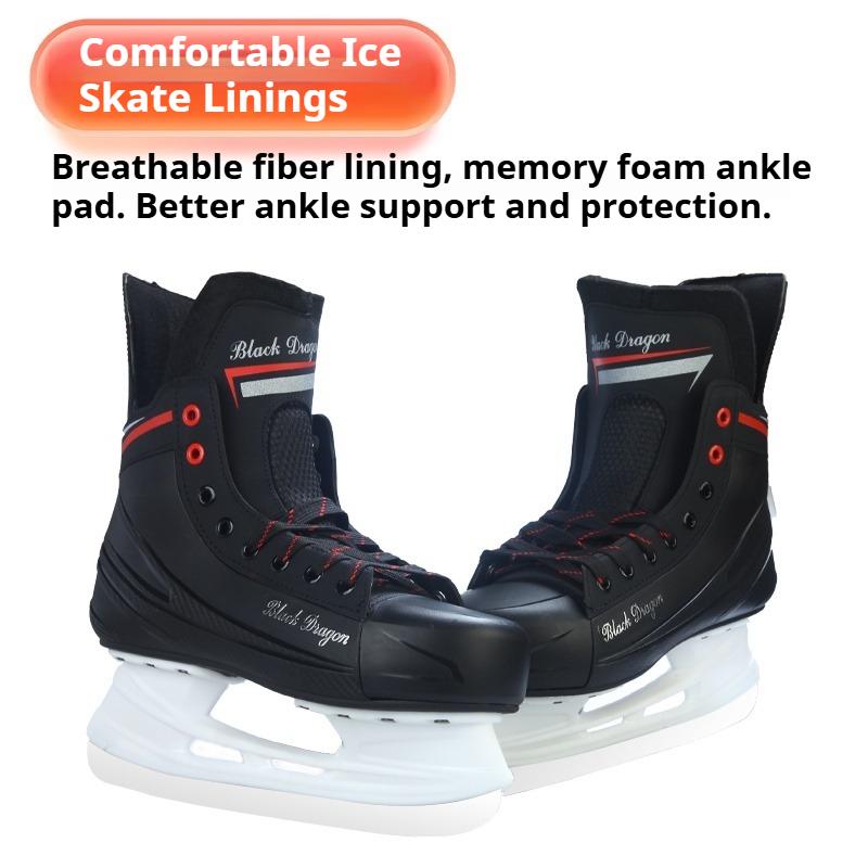 Professional Ice Hockey Skating Shoes PP Shell Ice & Roller Skates with Stainless Steel Blade for Adults Children Beginners