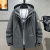 2024 Trendy Plus Size Men's Windbreaker: Casual Loose Workwear for Spring/Autumn