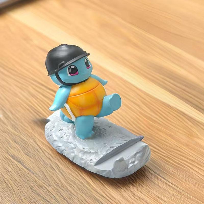 Cartoon Pokemon Anime Figure Squirtle Cellphone Bracket Desktop Toys Decoration Cute Model Dolls Christmas Gift