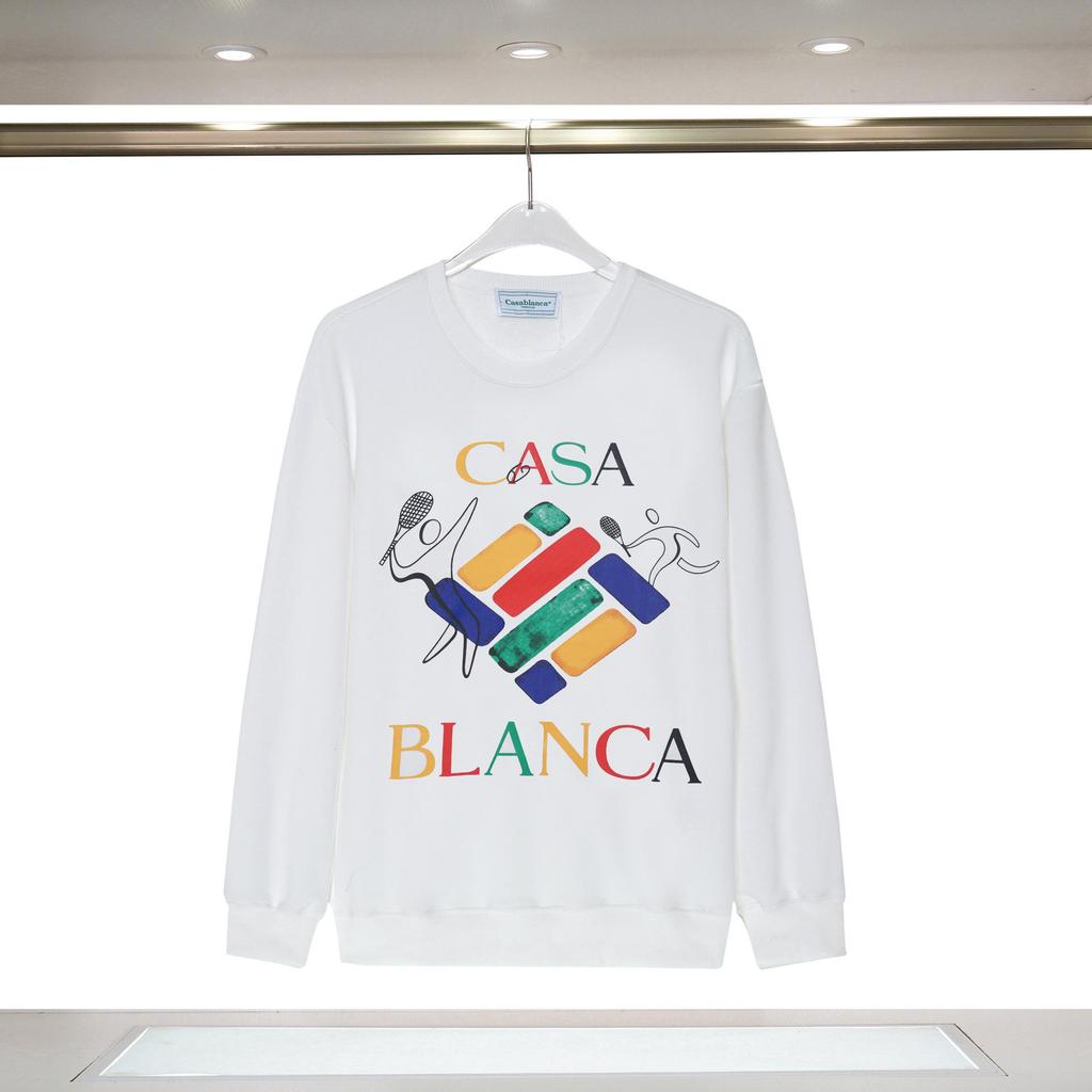 Casablanca Autumn/Winter Celebrity Round Neck Hoodie with Letter Logo Print