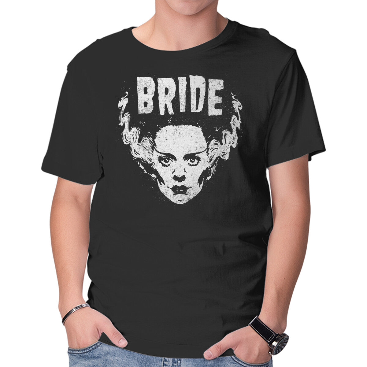 Unisex Crew Neck T-Shirt Heavy Metal Bride Graphic Short Sleeve Casual Tee XS