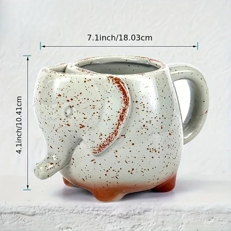 

Кружка для чая «Слоны» 16 унций, милые керамические кружки, чашка для чая с подставкой для чайного пакетика, для молока, посуда для напитков, подарок, креативность, кружка для зеленого чая, кофейная кружка