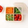 Maximize Your Meal Prep: Divided 4-Compartment Square Food Container (1.1L)