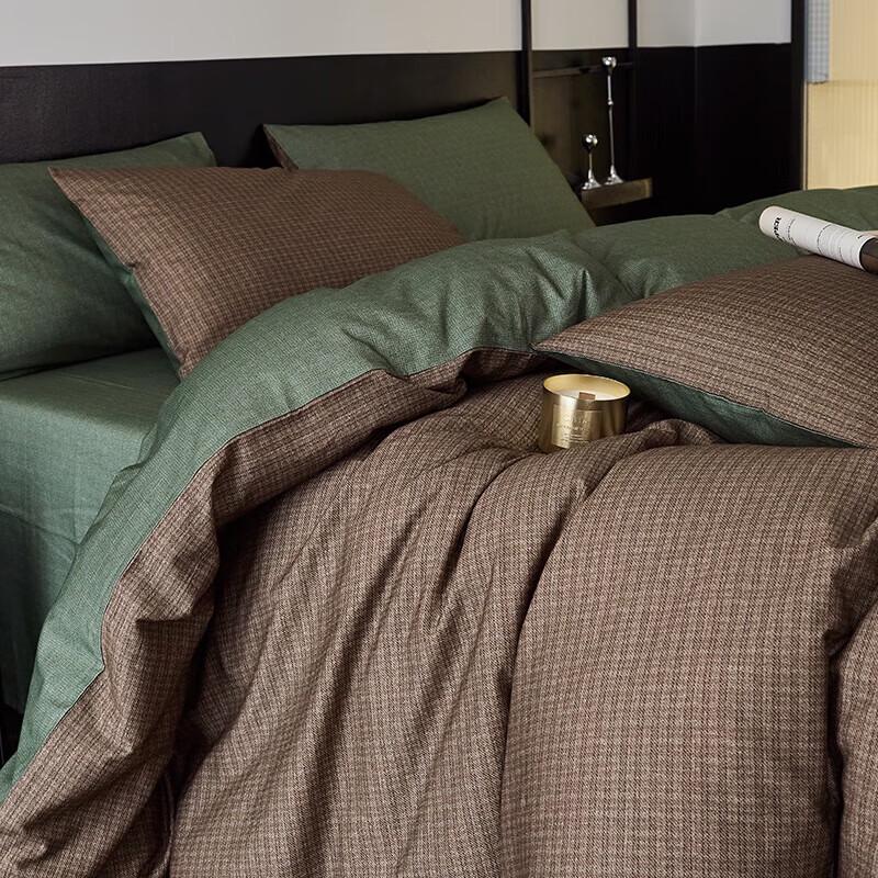 Dohia Pure Cotton Double-Sided Brushed 4-Piece Bedding Set