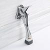2Pcs Easy Pedals Kick Down Door Stop Adjustable Door Holder Wall Protector Zincs Alloy Doorstop with Rubber Tip