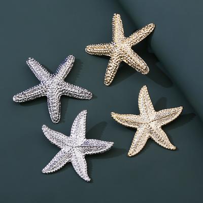 Broche Étoile de Mer Rétro en Alliage Français Série Océan Simple Luxe Léger Texture Dorée Corsage 2026