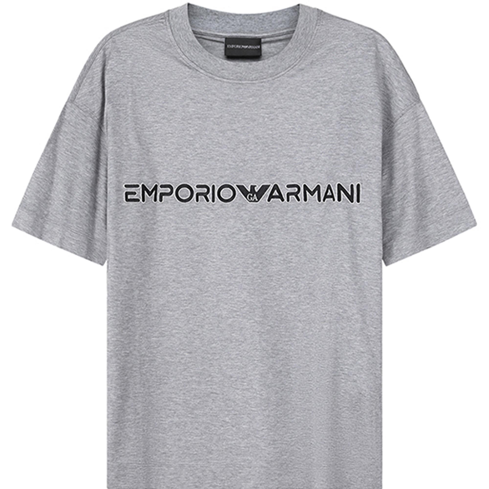 Мужская футболка Emporio Armani с принтом логотипа-буквы, круглым вырезом, топ 3R1TBD-1JUVZ-0630 XL