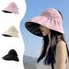 Wide Brim Sun Hat Adjustable Size Empty Top Sun Cap Fashion Bucket Hat  Sun Protection