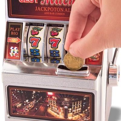 Piggy Bank In the Shape of a Slot Machine with Sound and Light
