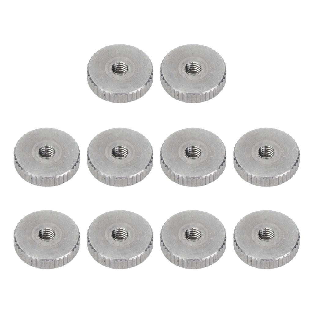 Knurled Thumb Nut 304 Stainless Steel Knurled Flat Head Through Hole Hand Tightening NutM6