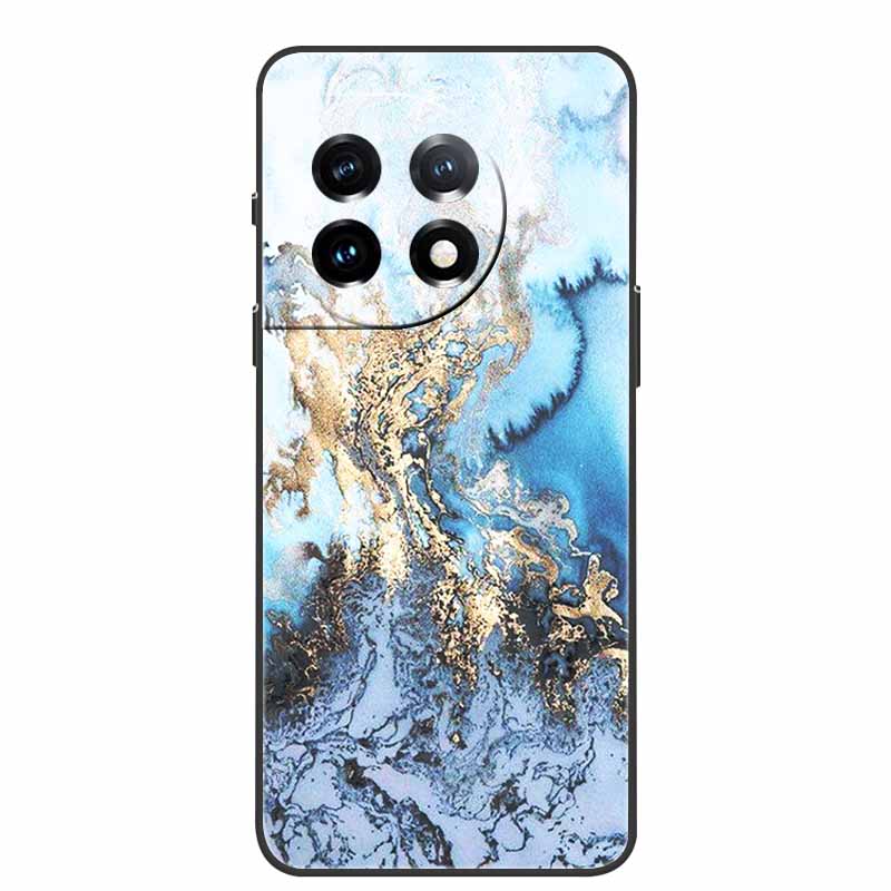 For One Plus 11 Case Marbled Granite Stone Texture Phone Cases for Oneplus 11R Shockproof Soft Cover on for Oneplus11 5G Silicon