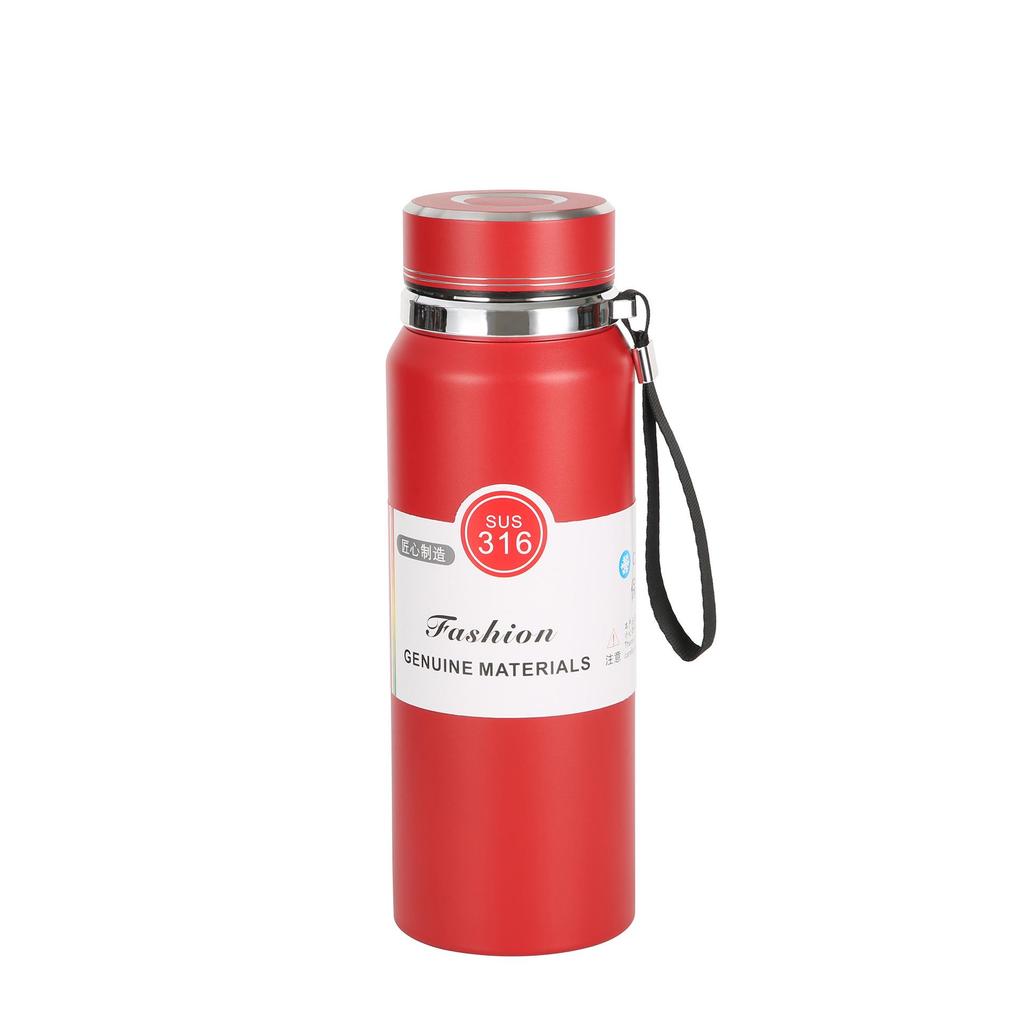 Premium 316 Stainless Steel Portable Sports Thermos with Tea Infuser and Lanyard