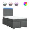 VidaXL Sommier à lattes de lit avec matelas Gris foncé 120x200cm Tissu, lit, lit à plate-forme, lit à panneaux, meuble de 3292749