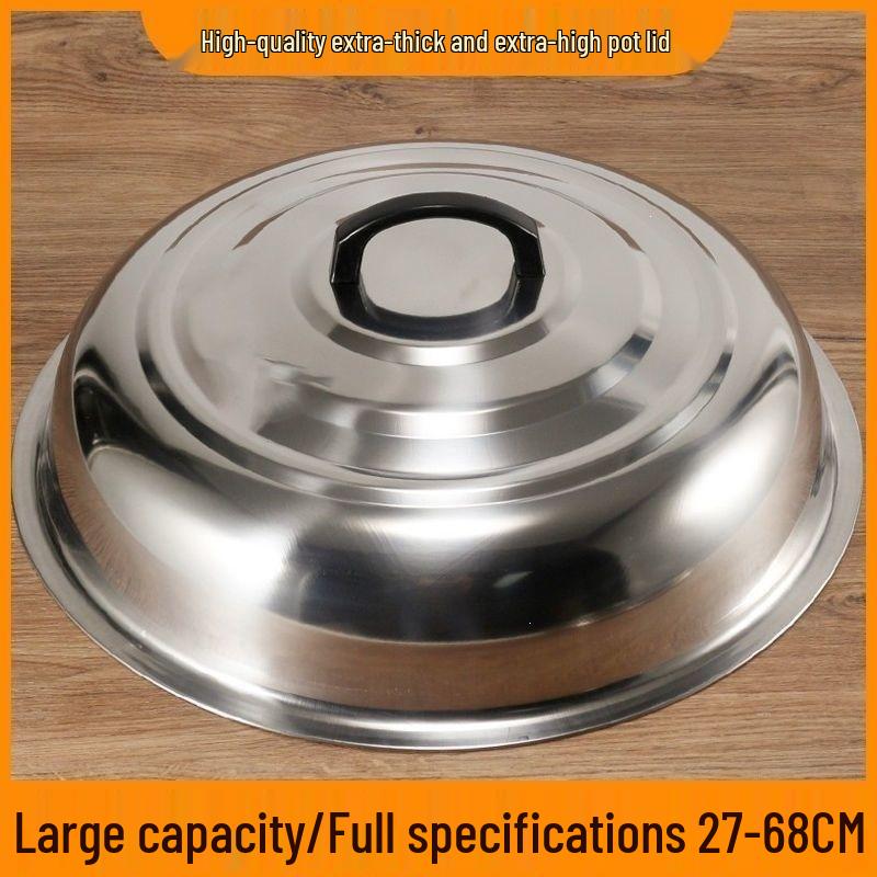 Stainless Steel Wok with High Lid & Free Shipping – Old-fashioned Stir-fry Pot, Heightened and Thickened Lid, Iron Body