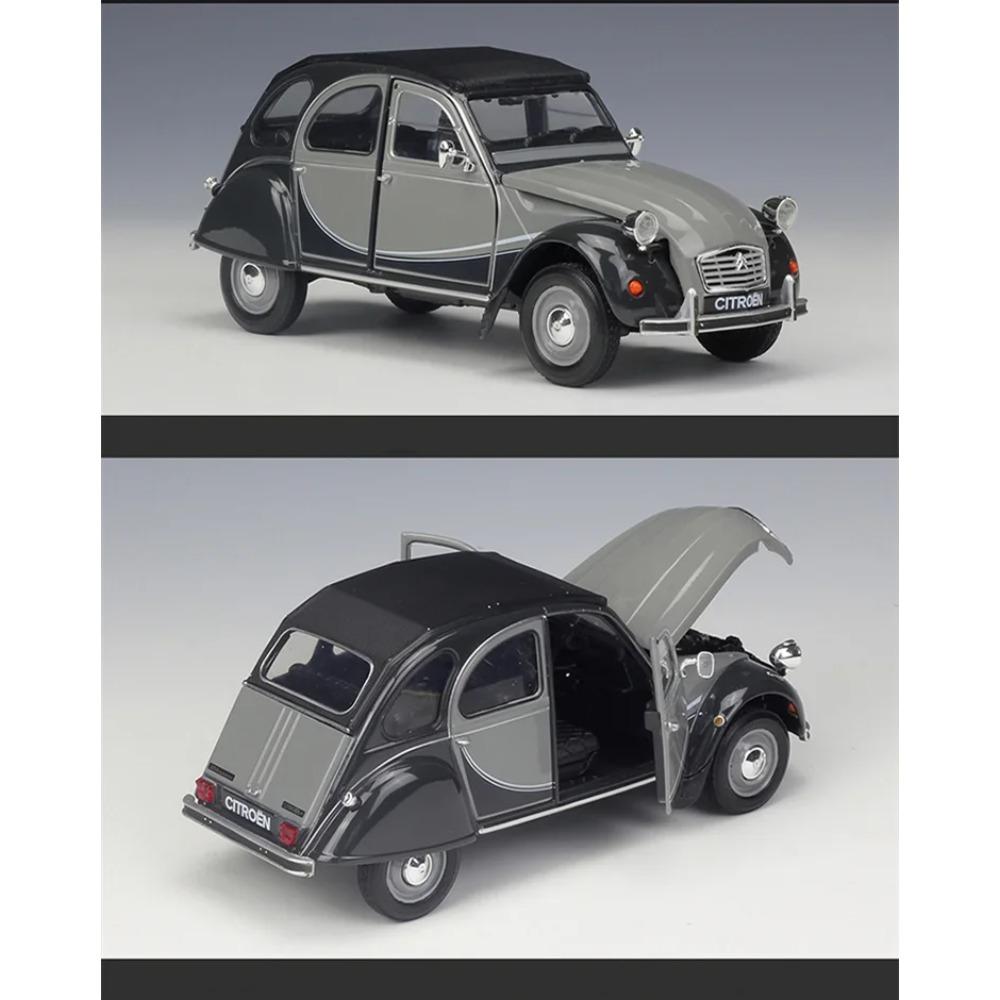 Welly 1/24 Citroen 2CV 6 Charleston Alloy Classic Vintage Car Model Diecast Metal Toy Classic Car Model Collection Gift
