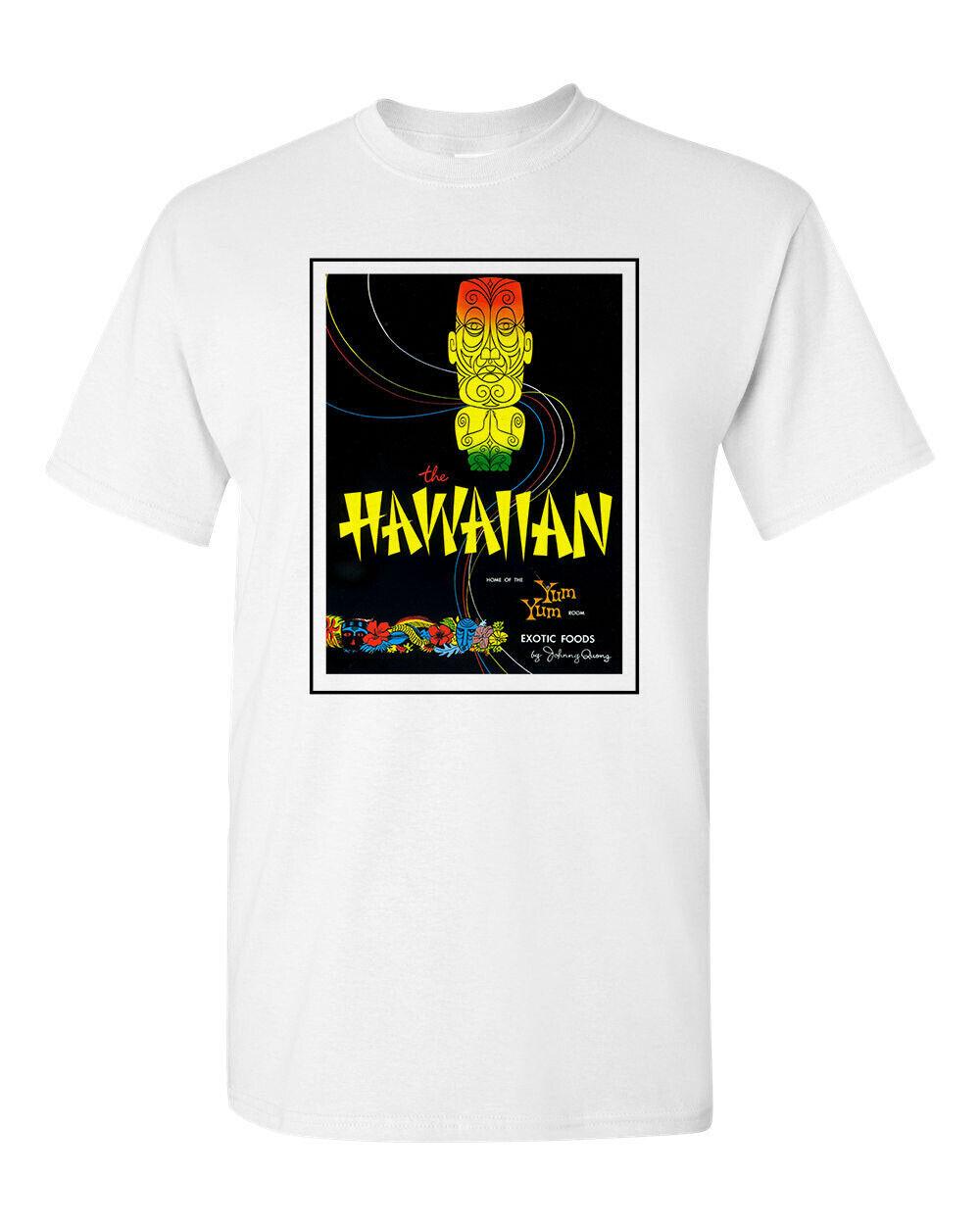 Retro Tiki T Shirt White Cotton Bar Mug Restaurant The Hawaiian Yum Yum S