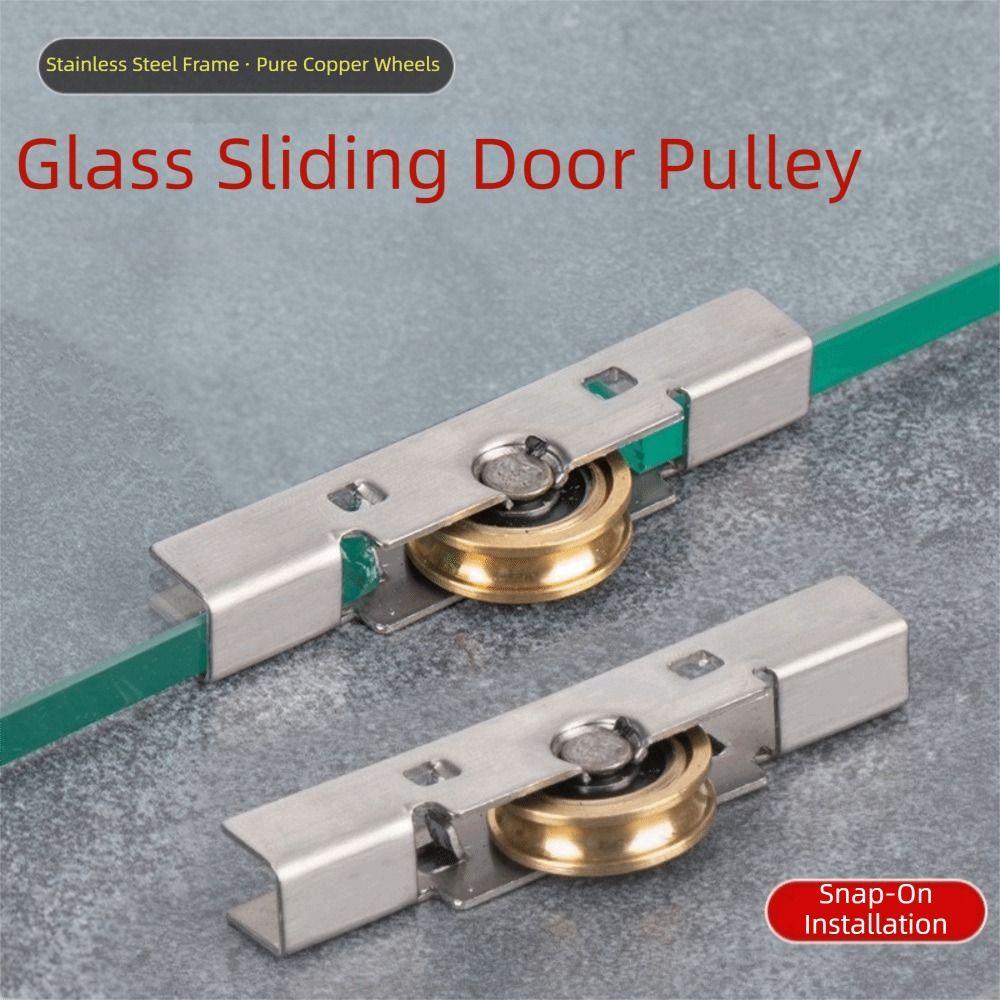 Pulley Roller Stainless Steel Glass Door Pulleys Roller Track Wheel Window Pulleys Glass Sliding Door Pulley Frameless