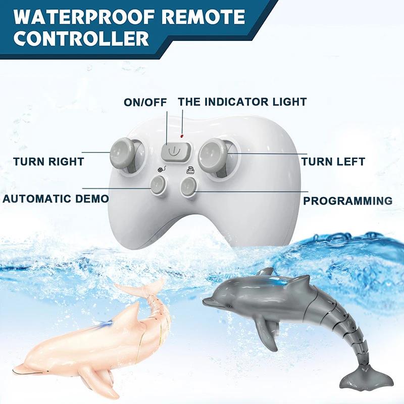 Ungiftiger Fernbedienungs-Delfin 2,4G Simulation RC Tiere Boot Spielzeug Elektrisches Funkgesteuertes Schiff Wasser Outdoor Spielzeug Für Kinder Kinder Geschenke