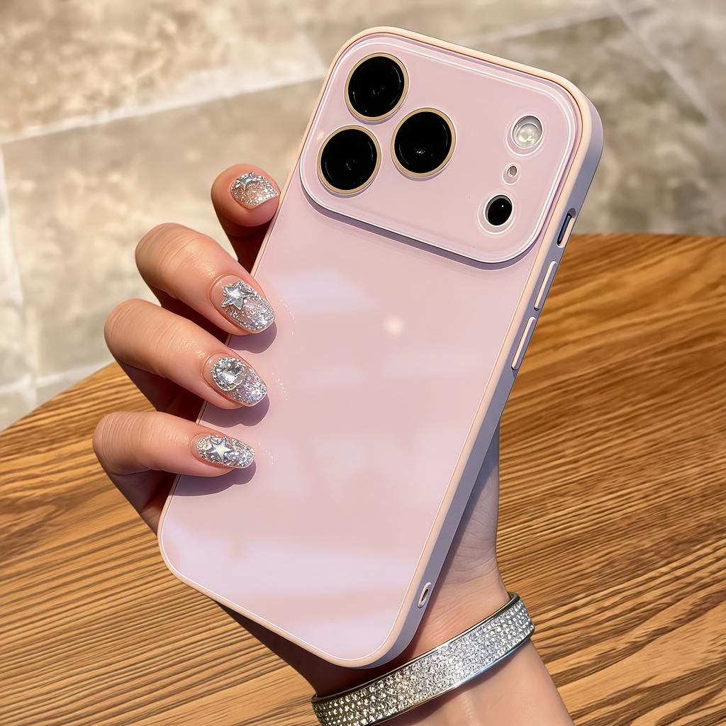 New Tempered Glass Camera Protection Phone Case for For Iphone 17 16 1 14 13 12 Pro Max Bumper Shockproof Hard Back Cover