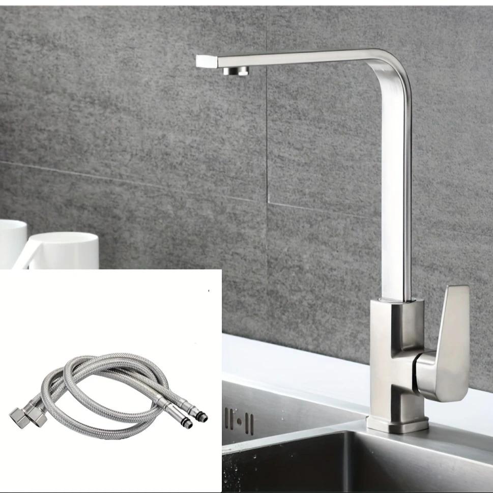 

Top Ten Kitchen Faucets Of The Same Style, Hot And Cold Sinks, Stainless Steel Rotatable
