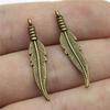 Feathers Leaf Nature Charm Antique Bronze Zinc Alloy Jewelry Making Supplies Bracelet Making Style Pendants