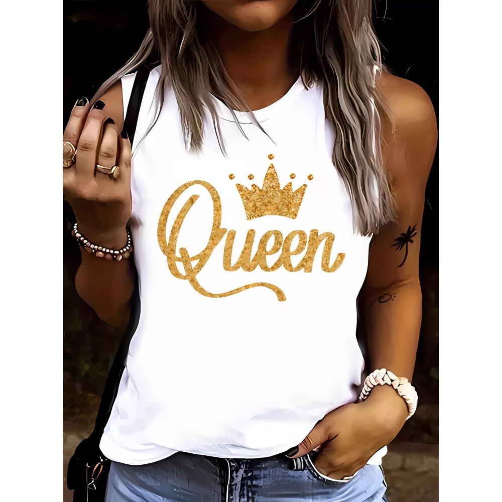 Religious Cross Print Women's Tank Top Summer Daily Casual Women's Sleeveless T-shirt Urban Street Ladies Fashion Tank Top
