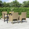 Vidaxl 5-Piece Garden Furniture Set with Cushions, Beige-Black