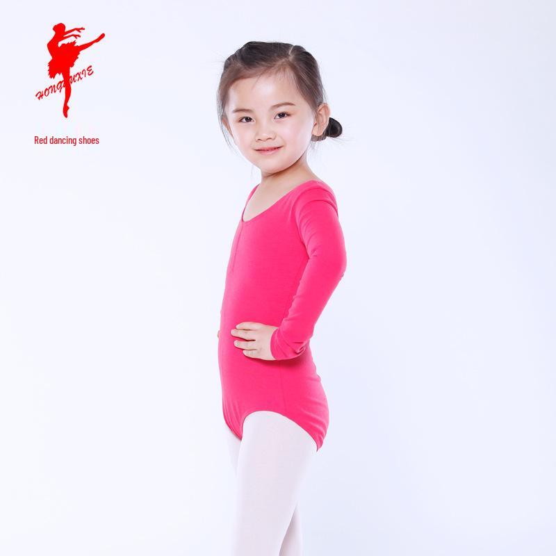 Dětský gymnastický a baletní cvičební dres s dlouhým rukávem