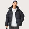 Li Ning Sports Lifestyle Series Solid Color Casual Short Hooded Down Jacket Men Outerwear Black AYMU115-12