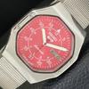 5 AUTOMATIC VINTAGE 7009A JAPAN MENS RED COLOR DIAL WATCH A700437-5 R203-a700437