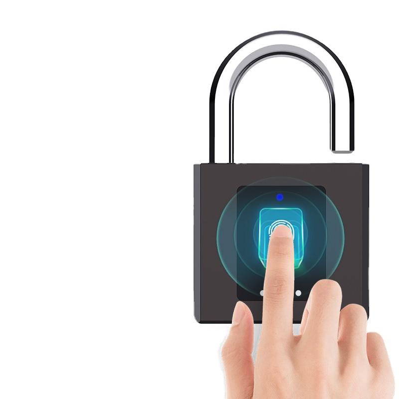 High Quality Smart Anti-theft Padlock Fingerprint App Control Keyless Lock for Gym Locker Bike