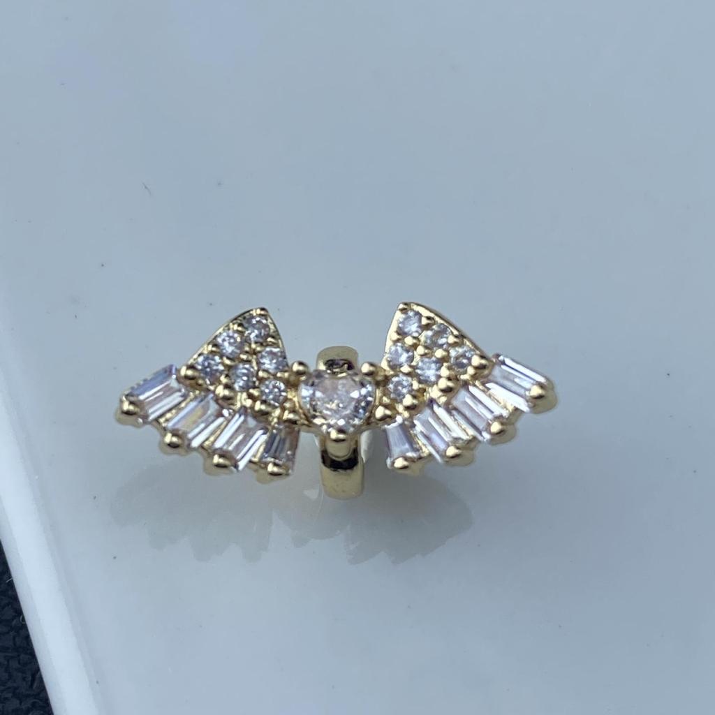 Zircon Diamond Angel Wing Charms for DIY Jewelry and Beading