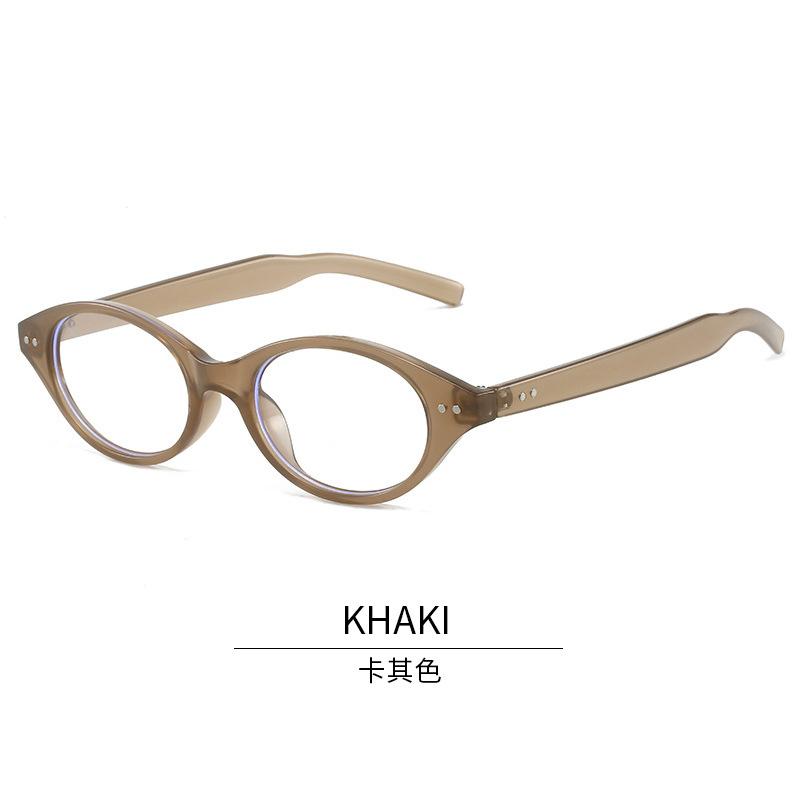 Vintage Oval Glasses for Women Anti Blue Light Retro Korean Style Female Decorative Eyewear
