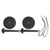 2PCS Wrist Yarn Stand Portable Thread Ball Holder Acrylic Knitting Sewing Yarn Dispenser with PU Leather Strap Black