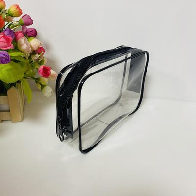 Clear Waterproof Travel PVC Cosmetic & Wash Bag with Zipper for Outings & Gifts