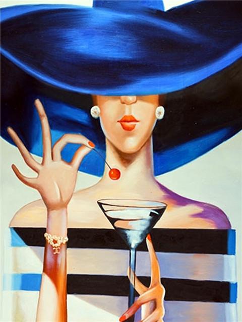 Tam Yuvarlak/Kare Matkap Elmas Nakış Şapka Kadın Mozaik El Yapımı Hediye Elmas Boyama Portre Mozaik İğne Ev Dekor