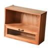 Wood Desktop Organizer Cosmetic Jewelry Display Cabinet for Toiletries Cups Bills Paper