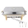 Gold Stainless Steel Square Buffet Warming Stove for Restaurants