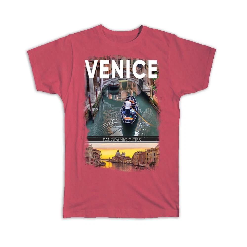 Gift T-Shirt : Venice Sunset Photograph Italy Italian Water City Romantic Trip L