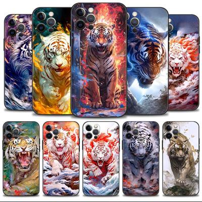 Tiger Fire Pittura Animale Cassa Del Telefono Per il iPhone Samsung Galaxy Redmi Xiaomi Oppo OnePlus Nota SA 7 8 9 10 11 12 13 14 20 21 22 23 53 54 Pro Ultra