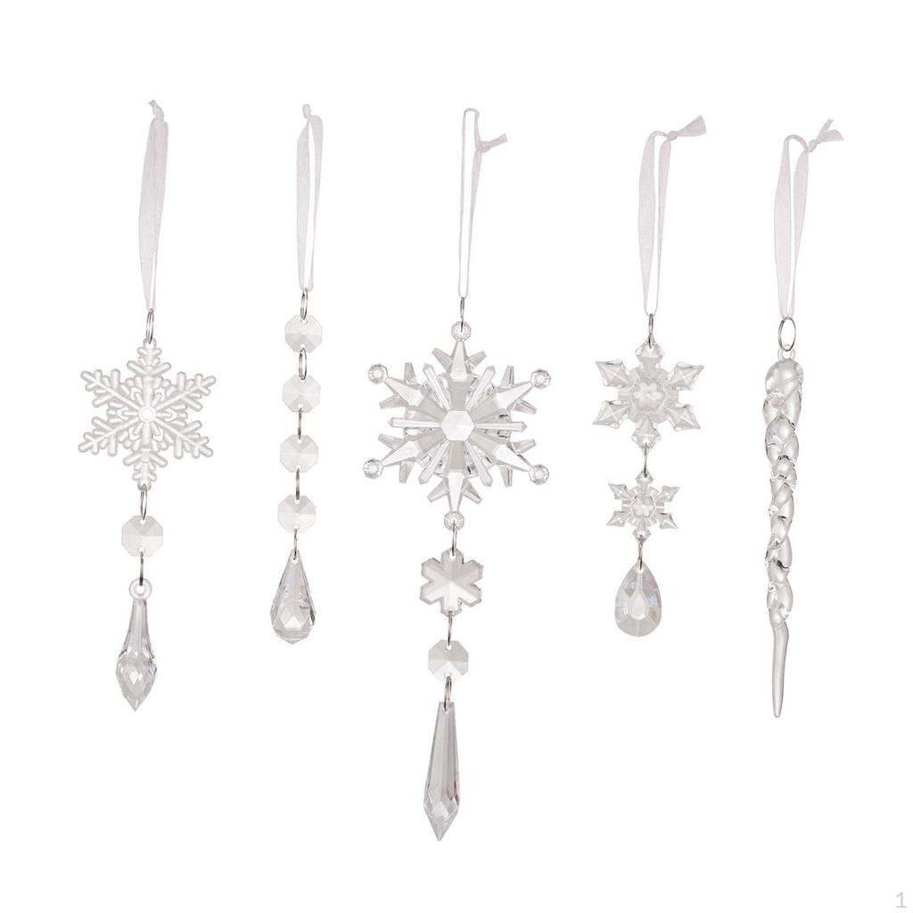 5 Pieces Acrylic Icicles for Christmas Tree Decoration