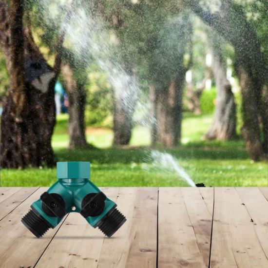 2 Way ABS Garden Hose Tap Adaptor Connector Y Piece Splitter Tools New