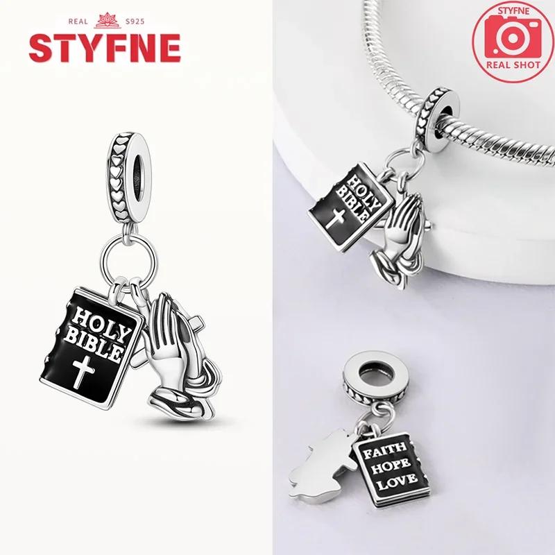 Virgin Praying Hands Dangle Cross Pendant Beadscopper Charm Fit Original Charms Bracelet Diy Fine Jewelryfor Women Gifts
