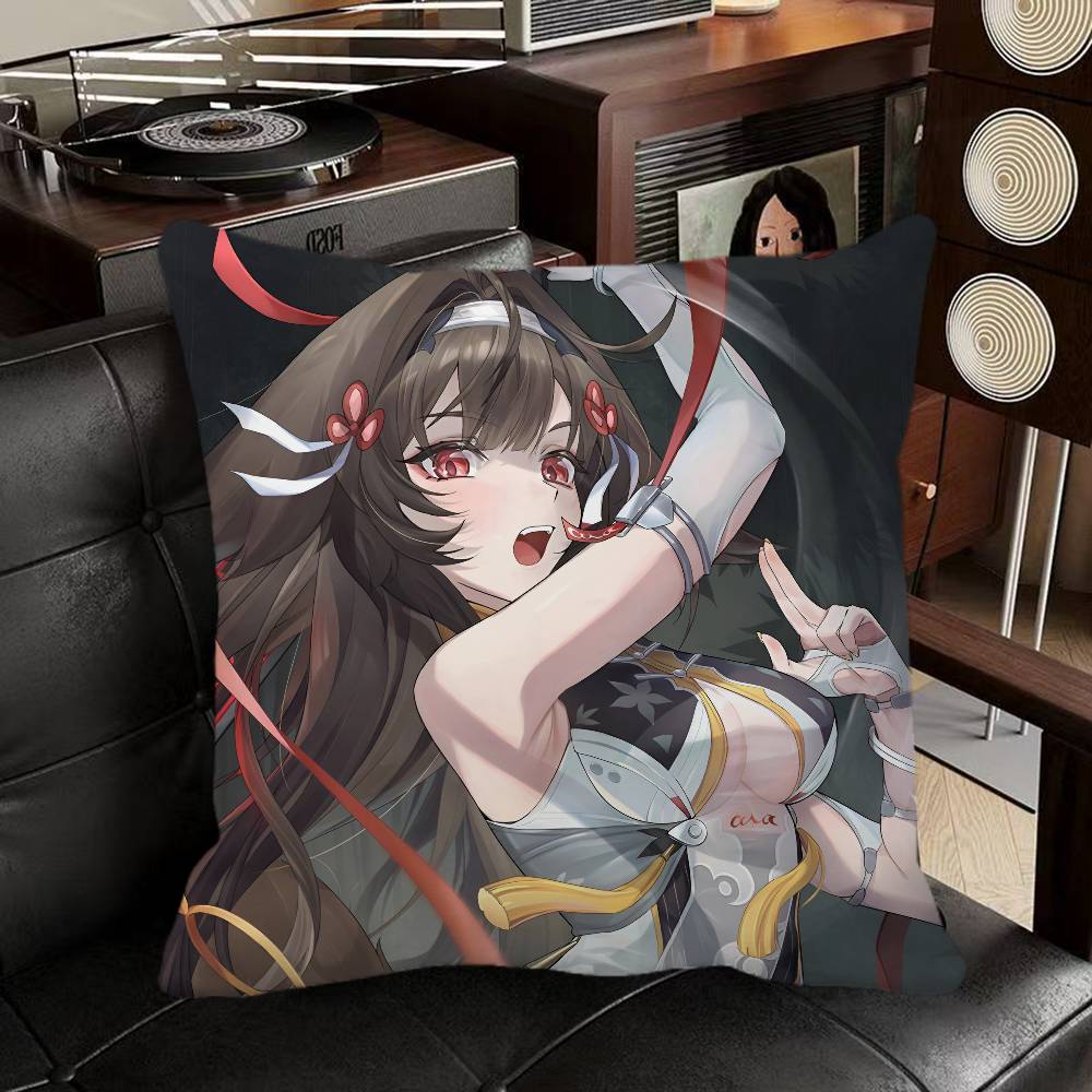 Ye Shunguang Zenless Zone Zero Game Pillow Case Square Pillow Bedroom Sofa Leisure Comfort Cushion Car Home Decoration